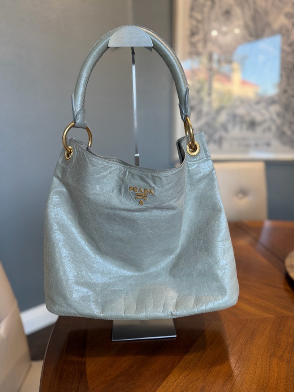 Prada Light Gray Fumo Vitello